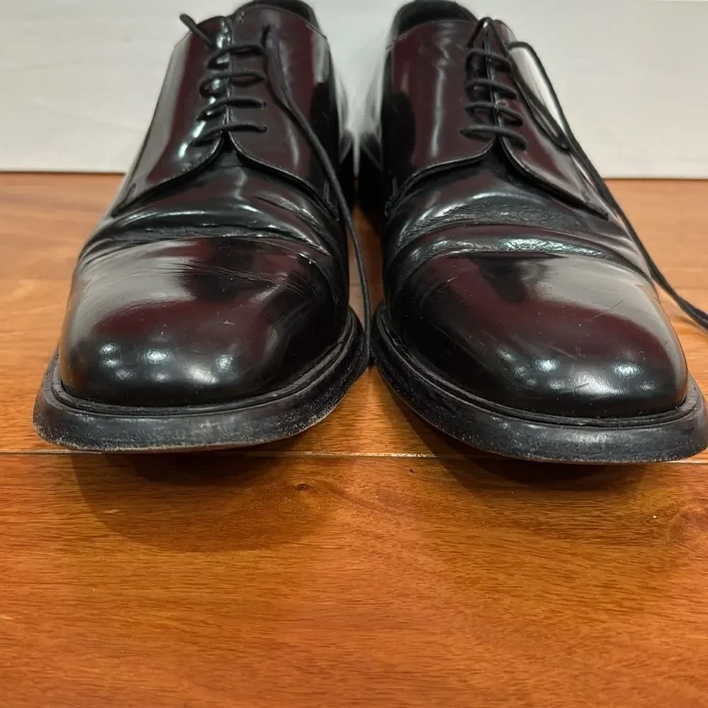 Gucci Mens Black Leather Italy‎ Lace up Dress Shoes Size 9D - Picture 3 of 10